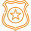 orange police badge