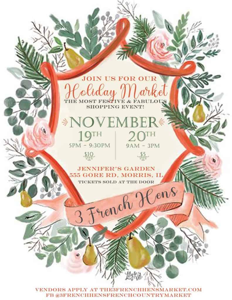 3 French Hens Holiday Market flyer