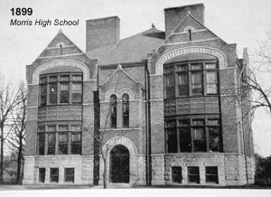 black and white of High School in 1899