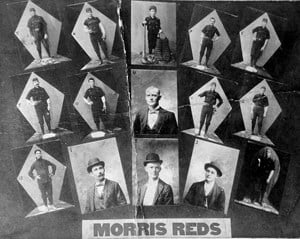 black and white of Morris Reds