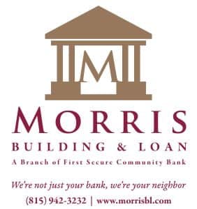 Morris Building and Loan Bank Logo with Contact Info