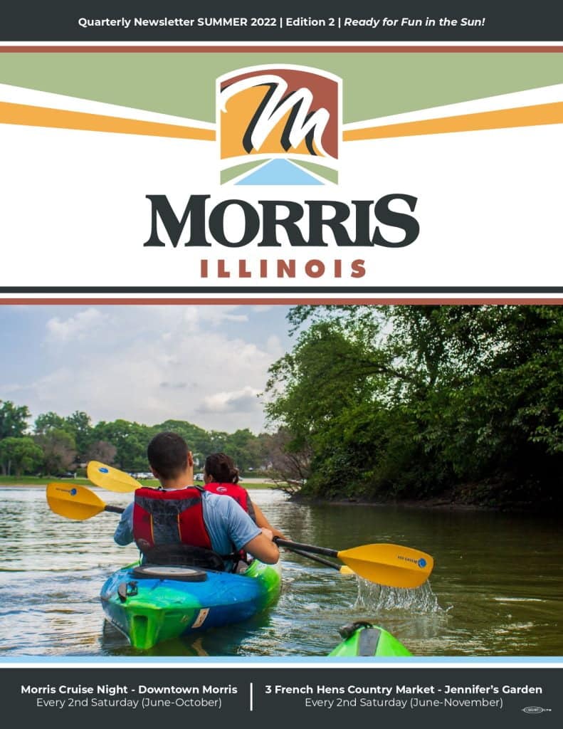 Kayaking adventure in Morris, Illinois newsletter.